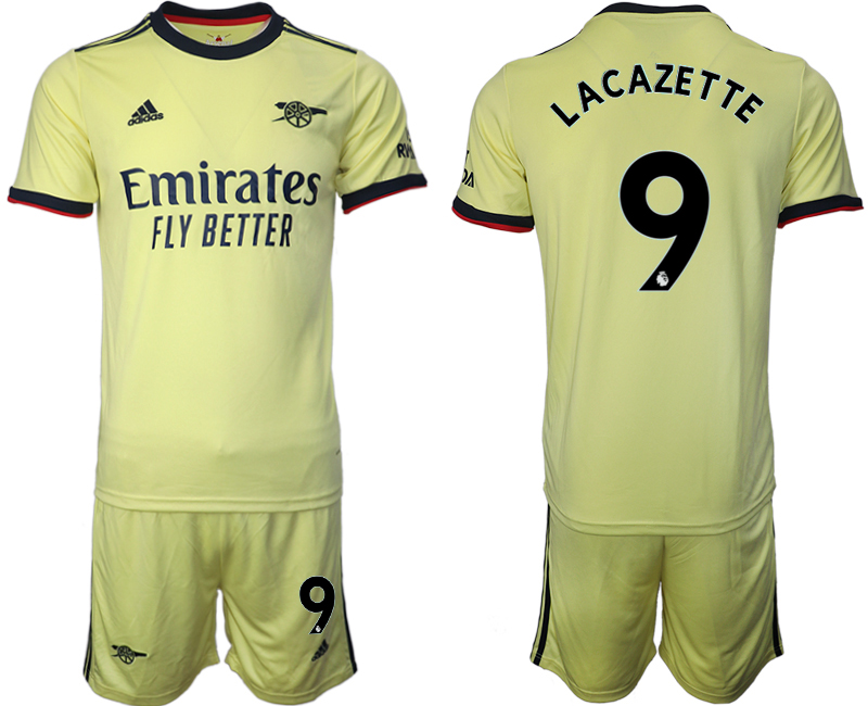 Men 2021-2022 Club Arsenal away yellow #9 Soccer Jersey